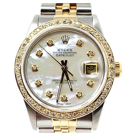 rolex oyster datejust ref 16013|rolex datejust 16013 diamond bezel.